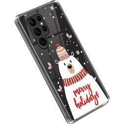 MAULUND Samsung Galaxy S22 Ultra TPU Plast Jul Deksel Merry Christmas Isbjørn