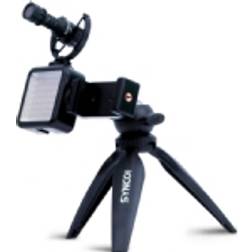 Synco Synco Vlogger Kit 2 Microphone M1S Microphone Set, LED Lamp, MOBILE Holder, Tripod