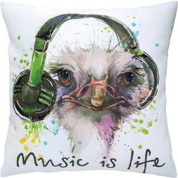 Adlibris Broderisett putetrekk med trykk music is life 40 x 40 cm RTO