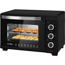 WOLTU Mini Oven Oven. Timer. 100-230Â°C Thermostat. 1280W. Double Glazed Black