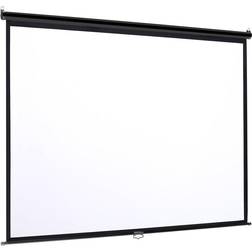 Living and Home 60" Manual Wall Mounted Projection Screen White One Size