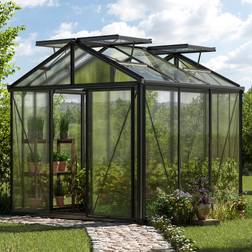 Toolport GFP Greenhouse 2.35x2.35m Polycarbonate Anthracite Aluminium