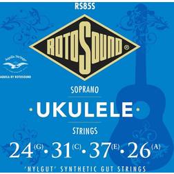 Rotosound Saiten für Ukulele, Ukulelesaiten Satz Sopran Nylgut RS85S Medium 24 30 36 26