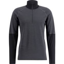 Lundhags Prime Merino Half Zip - Charcoal/Black