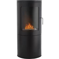 ScandiFlames Richmond Braskamin för bioetanol med platt baksida Svart