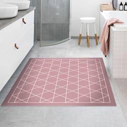 Tapis En Vinyle Motif Géométrique Étoiles Hexagonales Rose cm