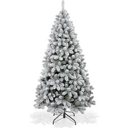 Outdoor Living Premium Snow Filled Grand Fir Green Christmas Tree 180cm