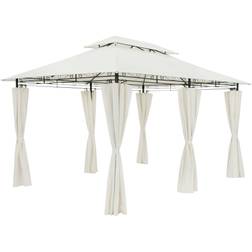 Deuba Metal Gazebo Topas Cream 3x4m with Side Panels