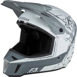 Klim F3 Recoil Casco de motocross, gris-blanco, tamaño para hombre