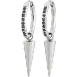 Edblad Peak Hoops Sparkle Black Steel