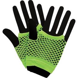 Bristol Novelty Short Neon Mesh Gloves Green