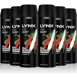 Lynx Africa XL 48 Hrs High Protection Fragrance Deo Spray 200ml 6-pack