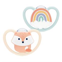 Nuk Space Baby Dummy 0-6 Months 2 Count