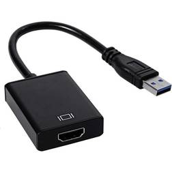 Northix USB A 3.0 - HDMI M-F Adapter 0.2m