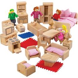 Bigjigs Toys Doll Family And Furniture