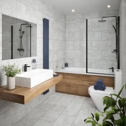 Wickes City Stone Grey Ceramic Wall & Floor Tile 600 300mm