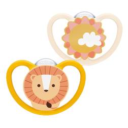 Nuk Nappar 2-pack Space Gul/Beige 6-18 mån Nappar