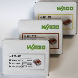 Wago 221 Klämmor Set 100 x 221-412