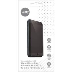 Setty Xiaomi Redmi 9 9A 9AT 9C Skärmskydd Härdat Glas Case Friendly Genomskinlig