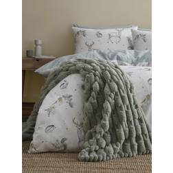 Bianca Carved Fur Blankets Green