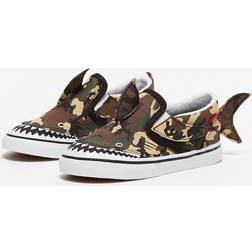 Vans Toddler Camo Shark Slip On Black