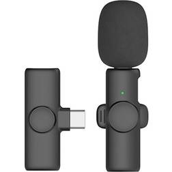 MTP Products Trådlös Lavaliermikrofon Mygga K2 USB-C Svart
