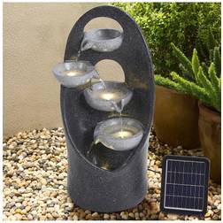 Living and Home 4-Tier Solar Powered Garden Water Fountain
