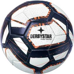 Derbystar Street Soccer Fußball weiß/blau/orange