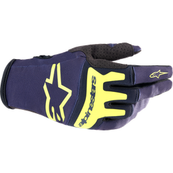 Alpinestars Techstar MX Gloves - Night Navy/Yellow Fluo