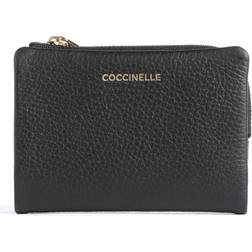 Coccinelle softy wallet grained leather geldbörse noir