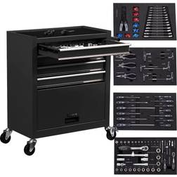 Arebos Workshop Trolley 4 Drawers 81pcs