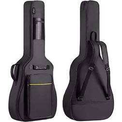 Cahaya 40 41 Inch Acoustic Guitar Bag Waterproof Guitar Case Gig Bag 8MM Padding with Back Hanger Loop- Black Soft Case, CY0152