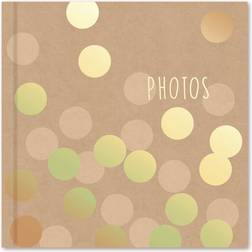 Tallon Gold Polka Dot Photo Album Holds 200 4" x 6" Photographs