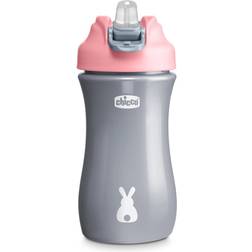 Chicco pokal pop up 2anni flasche für kinder trinkflasche mit tülle ROSA 350ml