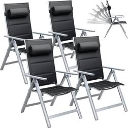 Casaria Bern Premium High Back Folding Aluminium Garden Chair Set 2x