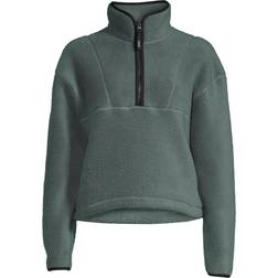 Casall Women's Pile Half Zip, S, Dusky Teal