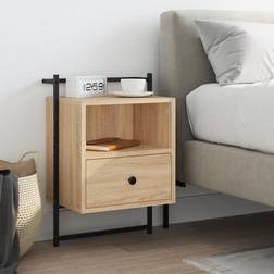 vidaXL Cabinet Wall-mounted Sonoma Oak 40 x 30 x 61 cm Bedside Table