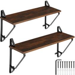 tectake Estantes Irvine Madera Industrial Oscura Estantería de Pared 2pcs