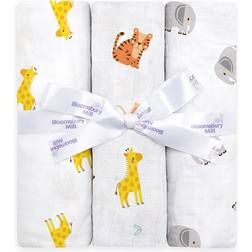 Bloomsbury Jungle Cubs Organic Muslin Swaddles Blanket 3-pack