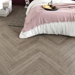 GoodHome Poprock Grey Wood Planks Wood Effect Self-Adhesive Vinyl Plank, Pack Of 20