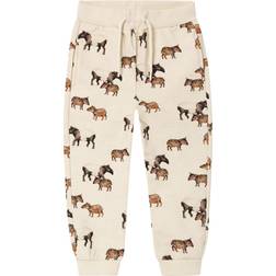 Name It Printed Sweatpants - Oatmeal