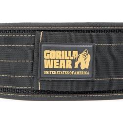 Gorilla Wear 4 Inch Nylon Lifting Belt Zwart/Goud M/L