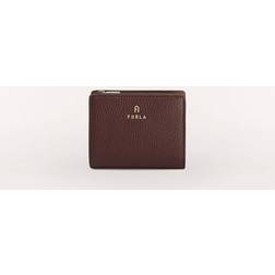 Furla Camelia Small Compact Wallet in Leather - Burgundy/Brown - ONE