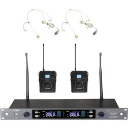 Karsect JRU810-PT51C-HT3A trådløs 2 x tynde headset-mikrofon-sæt