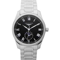 Longines L2.909.4.51.6 Master Sort/Stål Ø40 mm