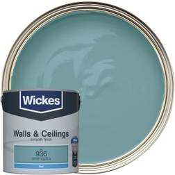 Wickes Vinyl Matt Emulsion Ostrich Egg No.936 Wall Paint Ostrich Egg Blue 2.5L