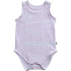 Nui Baby's Sleeveless Bodysuit - Narrow Striped Pink