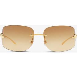 Cartier Brown CT0062S 72 Rectangle-frame
