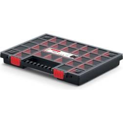 Prosperplast Kistenberg Nors 40 KNO40305S Tool Organizer Verktygslåda Med 26 Avtagbara Fack Transparent Lock 399x303x50mm