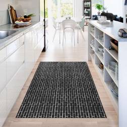 Tapis En Vinyle Mur De Briques Noir Noir cm